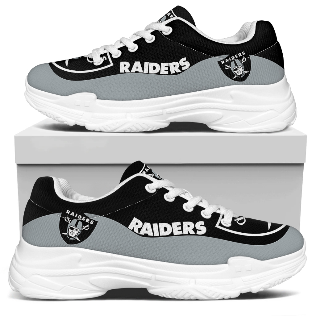 Women's Las Vegas Raiders Edition Chunky Sneakers With Line 003